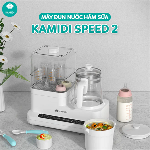 Máy đun nước hâm sữa tiệt trùng sấy khô đa năng Kamidi Speed 2